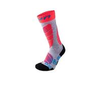 UYN S100045 SKI Calzini Unisex - Bambino Grigio Chiaro/Corallo Fluo 34