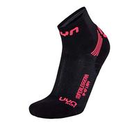 UYN S100077 RUN SUPERLEGGERA Calze Donna Nero/Corallo Fluo 38