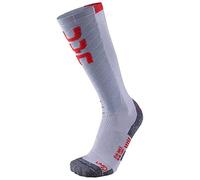 UYN Ski Evo Race Lady Evo Race Calza Da Sci Donna, Donna, Light Grey/Red, 39/40