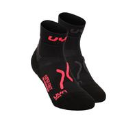 UYN Super Fast Calze Da Corsa Confezione 2 Donna-Nero,Corallo