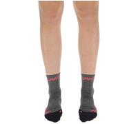 UYN Superleggera Calza Da Running Donna Calze, Donna, Silver/Coral Fluo, 37/38