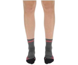 UYN Superleggera Calza Da Running Donna Calze, Donna, Silver/Coral Fluo, 41/42