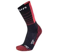 UYN Support Calza Da Ciclismo Uomo Calze, Uomo, Black/Hibiscus, 45/47