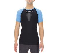UYN VISYON Maglia da Running A Maniche Corte da Uomo, Blackboard/Swedish Blue/White, S-M