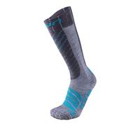 UYN Wintersports Calze Tecniche Da Sci, Adulto, Grigio (Grey/Turquoise), 39/40
