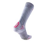 UYN Wintersports Calze Tecniche Da Sci, Adulto, Grigio (Silver/Fuchsia), 39/40