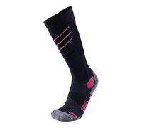 UYN Wintersports, Calze Tecniche Da Sci Donna, Nero/Rosa (Black/Pink Paradise), 39-40