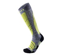 UYN Wintersports, Calze Tecniche Da Sci Uomo, Grey Melange/Green Lime, 39-41