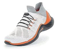 UYN Y100045-W101 City Running Black Sole Uomo, White/Orange EU 44