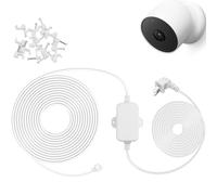 UYODM Cavo di alimentazione da 15 m, compatibile con Google Nest Cam per esterni o interni, batteria (2a generazione), cavo di ricarica da 5 V 2 A, alimenta continuamente la tua Nest Cam (batteria