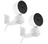 UYODM Confezione da 2 supporti adesivi da parete in metallo per Google Nest Indoor di seconda generazione con cavo, senza foratura VHB Stick On o installazione a vite, due modi di installare la staffa