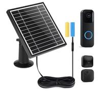 UYODM Pannello solare compatibile con campanello video Blink e Blink Outdoor 4 (4°) / XT3 / XT2 / XT Cam, alimenta continuamente il tuo campanello o telecamera esterna con cavo da 3 m, telaio in lega