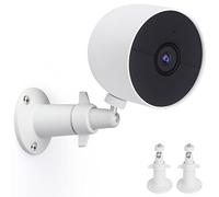 UYODM Supporto da parete per fotocamera Nest (batteria), staffa di sicurezza a rotazione a 360° con filettatura 1/4, fotocamera non inclusa (bianco)