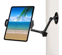 UYODM Supporto da parete per tablet da 7" ~ 12,9", per iPad/Galaxy Tabs/Google Nexus 7-11/Fire HD/e-Reader/orologio LED/iPhone/smartphone, rotazione a 360° in lega di alluminio braccio magico e clip