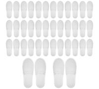 uyoyous 20 paia di pantofole per hotel con suola antiscivolo, usa e getta, comodi e morbidi, bianchi, per le dita chiuse, per hotel, pensioni, salone di bellezza, misure circa 43-44