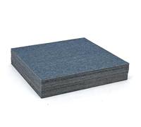 uyoyous 20 piastrelle per pavimenti in moquette, 50,8 x 50,8 cm, con retro in PVC, adesivi antiscivolo a prova di umidità per uso residenziale e commerciale, blu