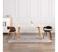 UYPTERF Sedie per sala da pranzo, 2 pezzi, in legno di buco e ecopelle | Ben imbottito, design ergonomico, facile da montare, massimo 110 kg per seduta