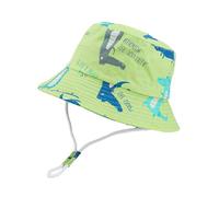 UYRVAPE 1 pezzo Cappello da Sole Bambina a Tesa Larga, Berretto Pescatore Neonato Estivo, Cotone Bucket Hat schema carino, Fisherman cap da Cartone Spiaggia(Dinosauro)