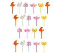 UYRVAPE 20pcs Mini unicorno forchette da frutta a forma di cartone animato, stuzzicadenti per bambini, per torte e dolci, mini spiedini, stuzzicadenti, adulti, dessert, frutta, pasticcini, feste