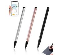UYRVAPE 3 Pezzi Penna per Tablet, Pen Tablet Android Compatibile con Samsung/Lenovo/Xiaomi/Huawei/iPhone/Touch Screen, Stylus Penna con Sensibilità all'inclinazione(Nero/Argento/Rosa)