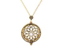 UYRVAPE Lente Di Ingrandimento 2.5X Collana,Lente D'ingrandimento Collana,Collana Del Pendente Lente D'ingrandimento, Collana Con Lente Monocolo,Catenina Gioiello Con Ciondolo a Lente D'ingrandimento
