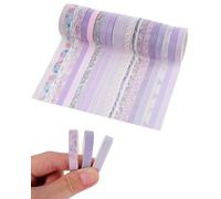 UYRVAPE Serie viola Vendemmia Washi Tape Set Magrissimo Retrò Nastro Adesivo Decorativo per giornali, decorazioni fai da te, diari, pianificatori, album di ritagli, confezioni(20 Rotoli)