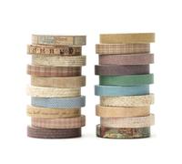 UYRVAPE Vendemmia Washi Tape Set Magrissimo Retrò Nastro Adesivo Decorativo per giornali, decorazioni fai da te, diari, pianificatori, album di ritagli, confezioni(20 Rotoli)