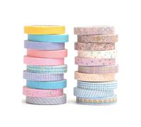 UYRVAPE Vendemmia Washi Tape Set Magrissimo Retrò Nastro Adesivo Decorativo per giornali, decorazioni fai da te, diari, pianificatori, album di ritagli, confezioni, Kawaii(20 Rotoli)