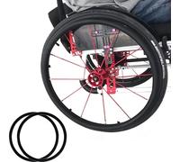 UYSELA Copri Corrimano per Sedia a Rotelle, 20/22/24 Pollici in Silicone， Antiscivolo Resistente all'Usura Copri Corrimano per Sedia a Rotelle per Migliorare la Presa e la Trazione,Schwarz-24in