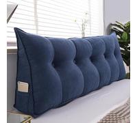UYSELA Cuscino a Cuneo Triangolare Cuscino da Lettura Testiera Schienale Testiera Removibile Cuscino Lombare a Cuneo Sostegno Posizionamento Bolster,Blu,Length 120cm/47.24in
