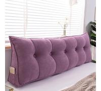 UYSELA Cuscino a Cuneo Triangolare Cuscino da Lettura Testiera Schienale Testiera Removibile Cuscino Lombare a Cuneo Sostegno Posizionamento Bolster,Viola,Length 180cm/70.86in