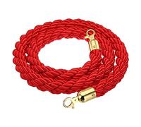 UYSELA Transenne Corda Cordone per Delimitare e Chiudere Corda Rossa con Ganci d'oro Cord Fune Cordone Cordone Transenna Cordone per Delimitare Fune Corda Transenne Cordone,3.3ft/100cm-Rot