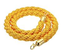 UYSELA Transenne Corda Cordone per Delimitare e Chiudere Corda Rossa con Ganci d'oro Cord Fune Cordone Cordone Transenna Cordone per Delimitare Fune Corda Transenne Cordone,4.9ft/150cm-Gelb