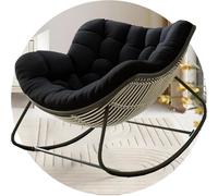 UYSSJTGAZ Cuscino di Ricambio Papasan - Morbido for Dondolo da Interno/Esterno, in Vimini, Rattan, Amaca e Cesto Appeso for Patio, Giardino, Veranda, Balcone(Black)