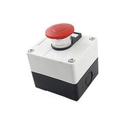 UYSSJTGAZ Interruttore momentaneo No NC Pulsante a Fungo Rosso Interruttori di Selezione della Scatola Stazione 600 V 10 A