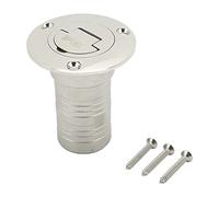 UYSTDMXKA Riempitivo per Ponte di imbarcazioni Marine con Tappo Senza Chiave, Bocchetta per Carburante in Acciaio Inossidabile Lucido a Specchio per Barche, Yacht, roulotte e rimorchi (Carburante)