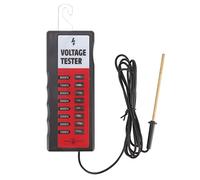 UYSTDMXKA Tester per recinzioni elettriche con schermo LCD e 8 luci a LED, misuratore di tensione da 10 kV per recinti di bestiame in aziende agricole e ranch, tester portatile per tensione