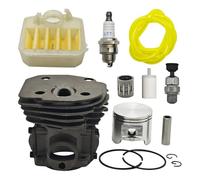UYTGFO Adatto for Husqvarna 353 351 350 346 346XP 345 340 Parti di ricostruzione del motore della motosega Testata del cilindro da 45 mm Pistone Filtro dell'aria Interruttore Kit motore