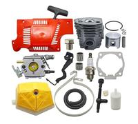 UYTGFO Adatto for Husqvarna 55 51 carburatore filtro aria catena regolatore nastro freno motosega parte di ricambio cilindro pistone 46 mm kit di avviamento