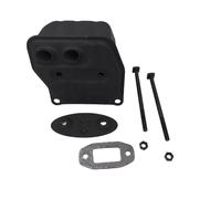 UYTGFO Adatto for marmitta for motosega 4500 5200 5800 HUNDURE 45cc 52cc 58cc Motosega Marmitta a due fori Ricambi