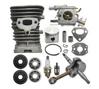 UYTGFO Adatto for motosega Husqvarna 136 137 141 142 Cuscinetti Paraolio Filtro Guarnizione NIKASIL PLATED Cilindro Pistone Albero Motore Carburatore 38mm