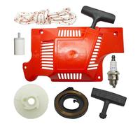 UYTGFO Adatto for motosega Husqvarna 50 51 55 Parti di ricambio Avviamento a strappo Puleggia Corda Maniglia Impugnatura Molla Filtro carburante Kit candela