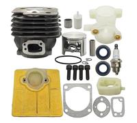 UYTGFO Adatto for motosega HUSQVARNA 61 268 272 272XP con vite di montaggio, anello perno pistone, anello elastico, kit viti cilindro pistone BIG BORE 52MM