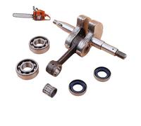 UYTGFO Adatto for motosega HUSQVARNA 61 268 272 XP Parti n. 503 61 33-71 Albero motore in acciaio resistente Cuscinetti a sfera dell'albero motore Kit paraolio motore