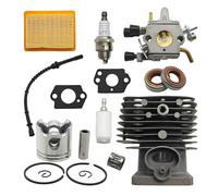 UYTGFO Adatto for STIHL FS120 FS250 FS250R FS200 FS200R Trimmer Decespugliatore Parti 35mm Cilindro Pistone Carburatore Filtro Aria Kit Tubo Carburante