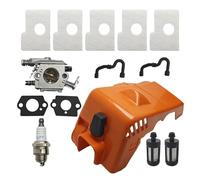 UYTGFO Adatto for Stihl MS180 MS170 018 017 MS 180 170 Walbro Carby Filtro aria carburante Tubo flessibile Cilindro superiore Coperchio motore Copertura Carburatore Carburatore