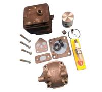 UYTGFO Adatto for STIHL SH56 BG56C BR200 MORE 2MIX 27CC SOFFIATORI SET PISTONE GUARNIZIONE CUSCINETTO AD AGHI PARAOLIO 34MM KIT CILINDRO BG56 42410201204(Cylinder 17 Pcs Kit)