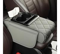 UYTKTN Copri Bracciolo Auto per Audi A7/S7/RS7 C7 C7.5 Sportback/A8/S8 D2/4D/D3/4E/D4/4H/D5/4N, Copertura Console Centrale Auto, Cuscino per Bracciolo Auto con 2 Tasche Portaoggetti,C Grey