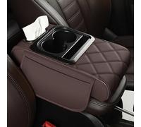UYTKTN Copri Bracciolo Auto per Toyota Supra A90/GR Supra/Supra SZ/GT4 A90 A80 A70, Copertura Console Centrale Auto, Cuscino per Bracciolo Auto con 2 Tasche Portaoggetti,D Coffee