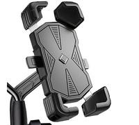 UYTKTN Porta Cellulare Moto per Piaggio X9 Evolution 500 2005-2007, 360° Rotabile Regolabile Antiscivolo Antiurto Porta Telefono Moto Bici, per 5 "-7.2" Smartphone,Rearview Mirror-B Black